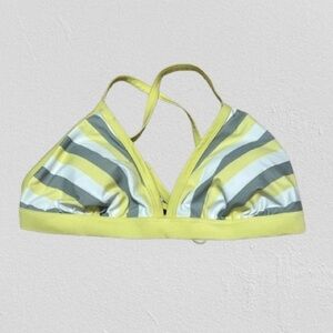 Kona sol bikini top yellow stripe size D/DD